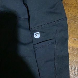 Black compression fabletics shorts - size large/10